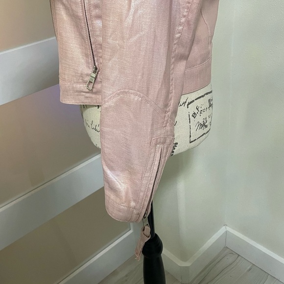 🍂 😍 Guess Moto Style - Vintage Shimmering Pink Jacket! - Picture 8 of 11